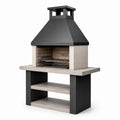 Barbecue in Cemento Refrattario e Acciaio Inossidabile 100x60x150 cm