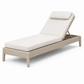 Sdraio in fibra sintetica beige con cuscino regolabile