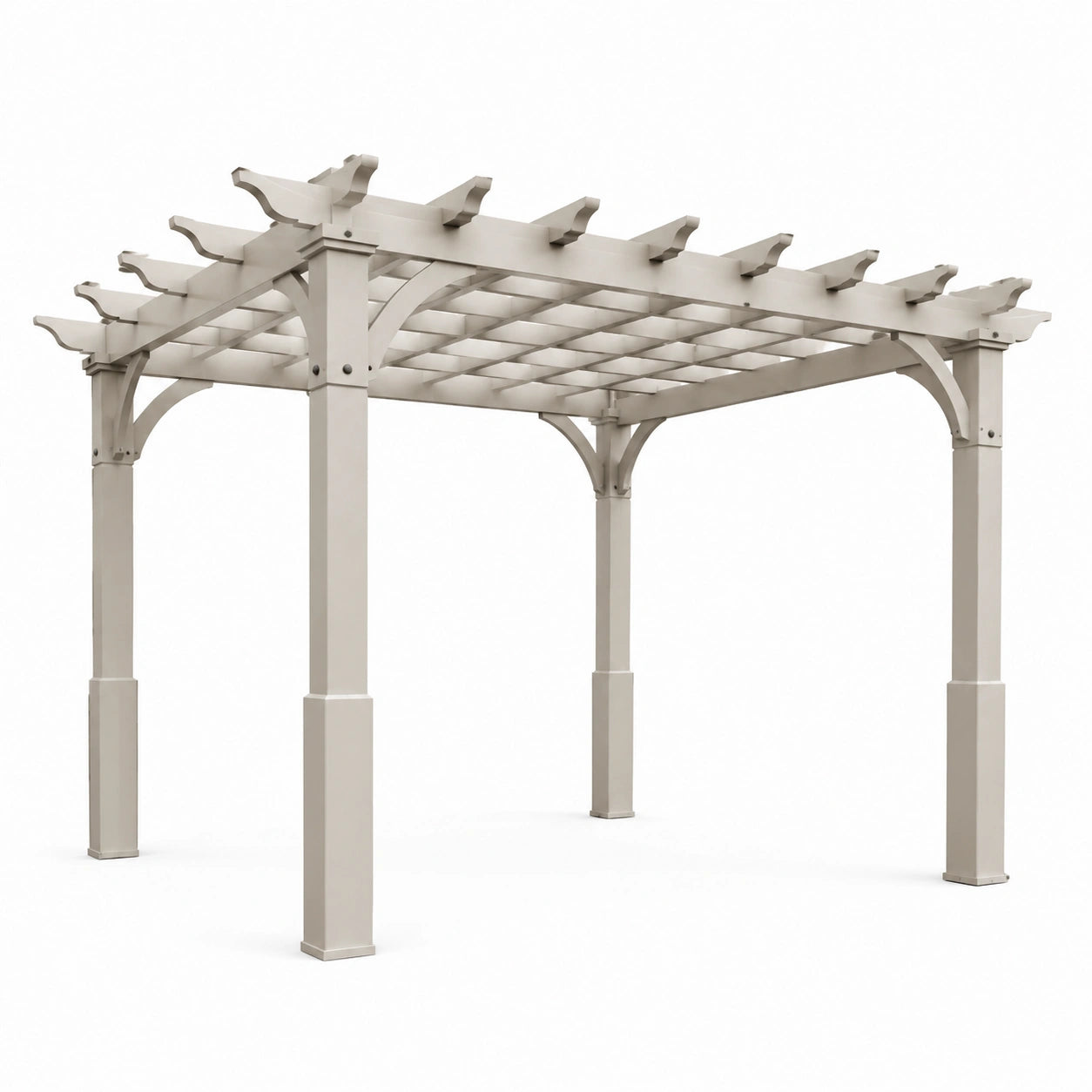 Pergola in Metallo Beige 3x3m