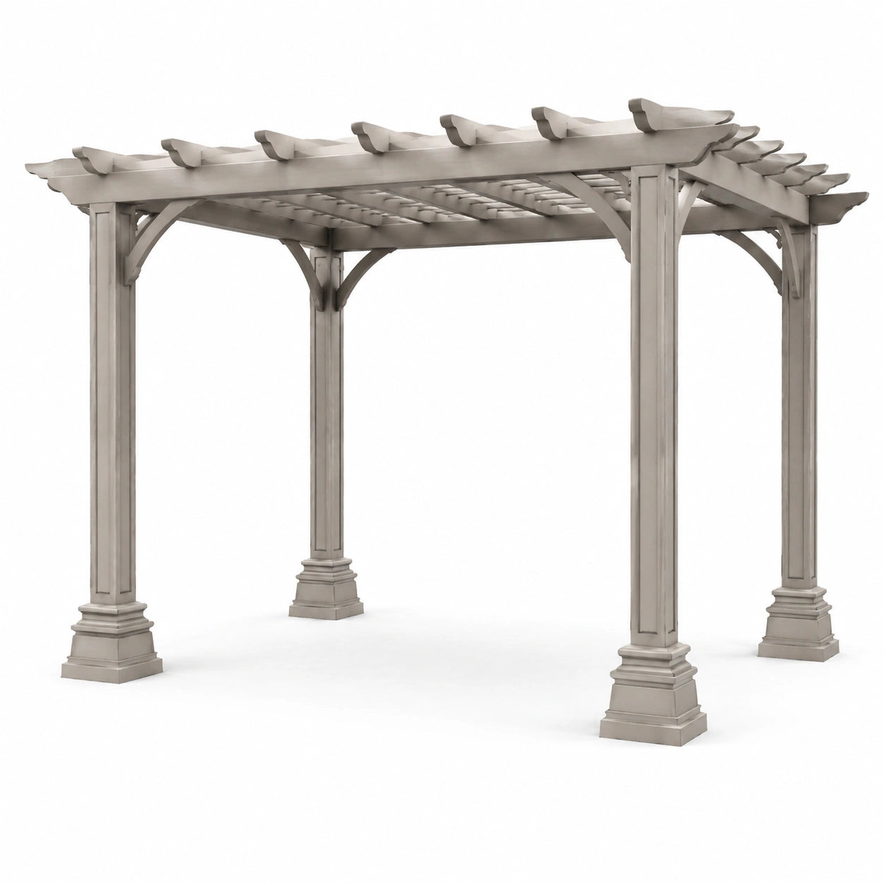 Pergolato in legno composito grigio 300 x 300 cm